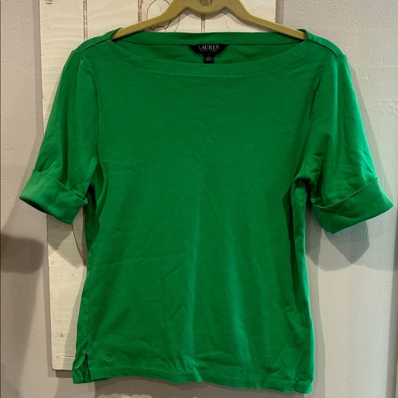 Lauren Ralph Lauren Tops - Lauren Ralph Lauren Vibrant Green Short Sleeve Top